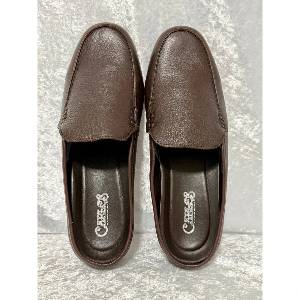 Carlos by Carlos Santana‎ Shoes Dark Chocolate Planeo Slide Leather Mule Sz 9.5D